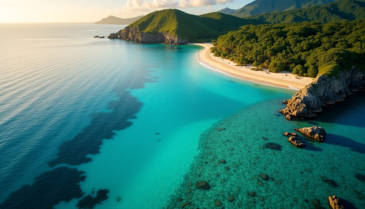Île Maurice : l'extraordinaire illusion de la cascade sous-marine vue du ciel